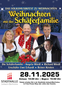 „Weihnachten mit der Schäferfamilie“- Das Volksmusikfest zu Weihnachten.