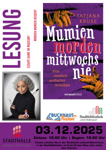 Lesung: Tatjana Kruse „Mumien morden mittwochs nie“