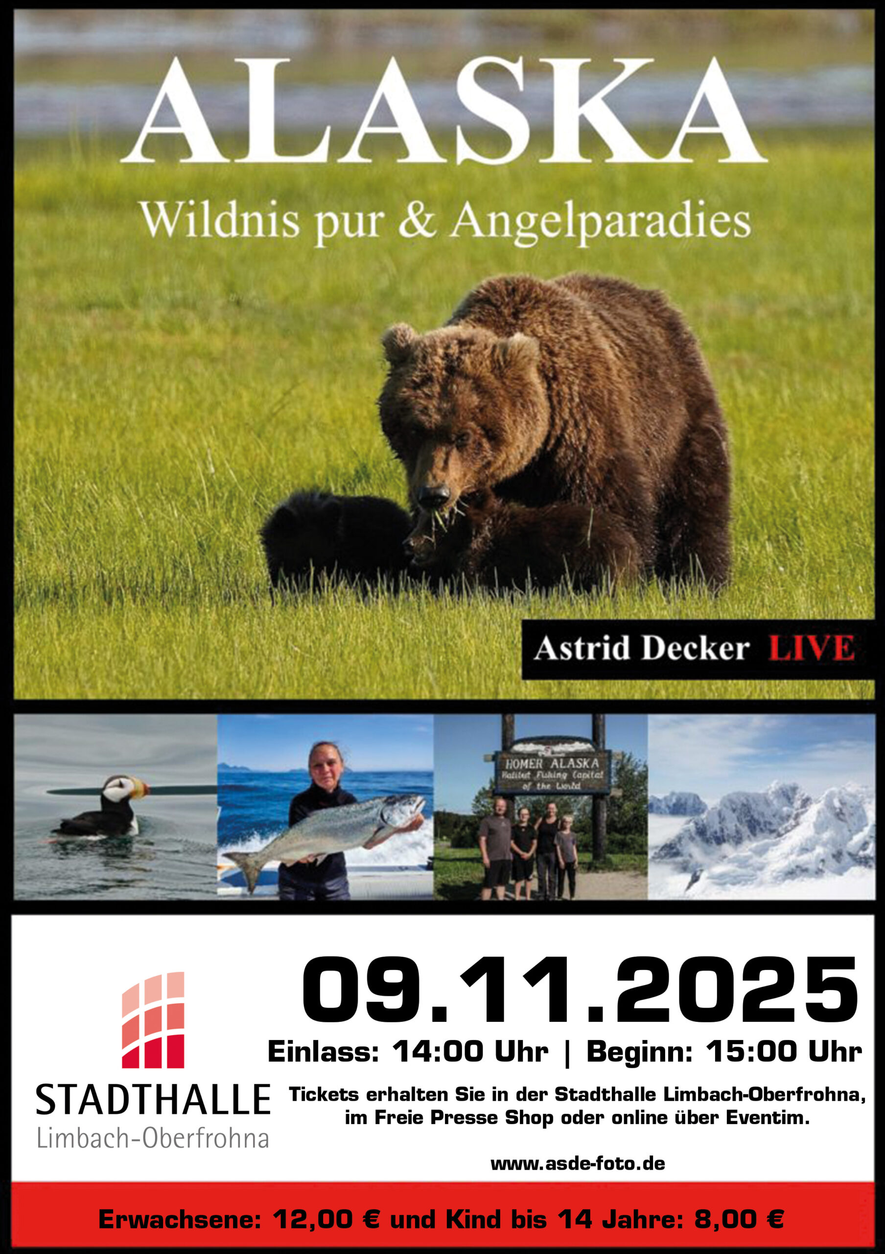 Multivisionsshow mit Astrid Decker: Alaska. Wildnis pur&Angelparadies